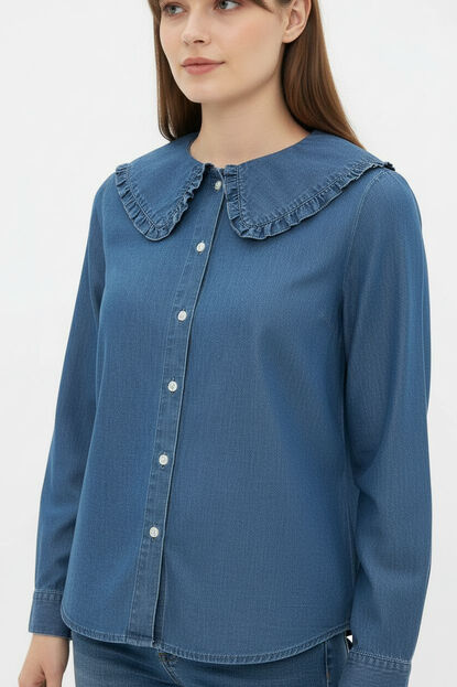 CAMISA HONNA 70607 AZUL MEDIO image number null