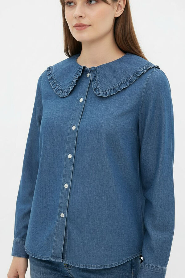 CAMISA HONNA 70607 AZUL MEDIO image number null