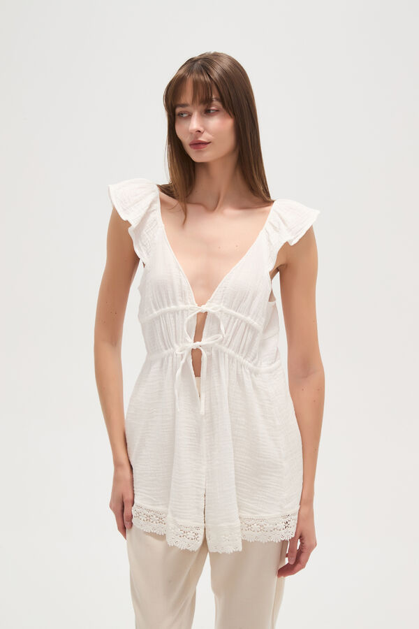 BLUSA ZEFIR BLANCO image number null