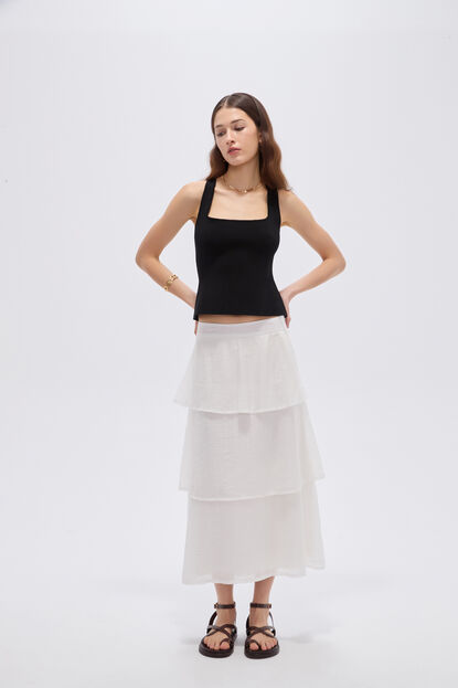 FALDA PEXLON 70809 MARFIL  / OFF WHITE image number null