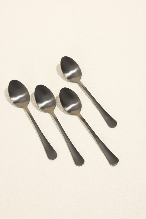 Cuchara de T&eacute; Olivo Set 4 un. negro COLOR UNICO image number null