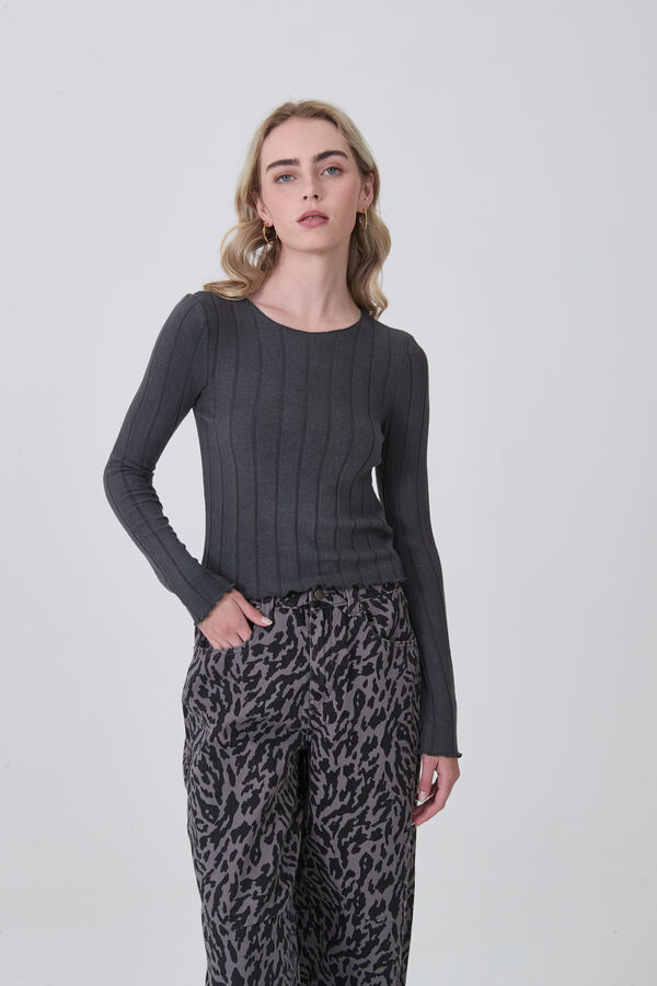 REMERA BALI GRIS MELANGE OSCURO image number null