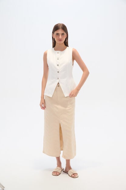 CHALECO ELVONA MARFIL  / OFF WHITE image number null