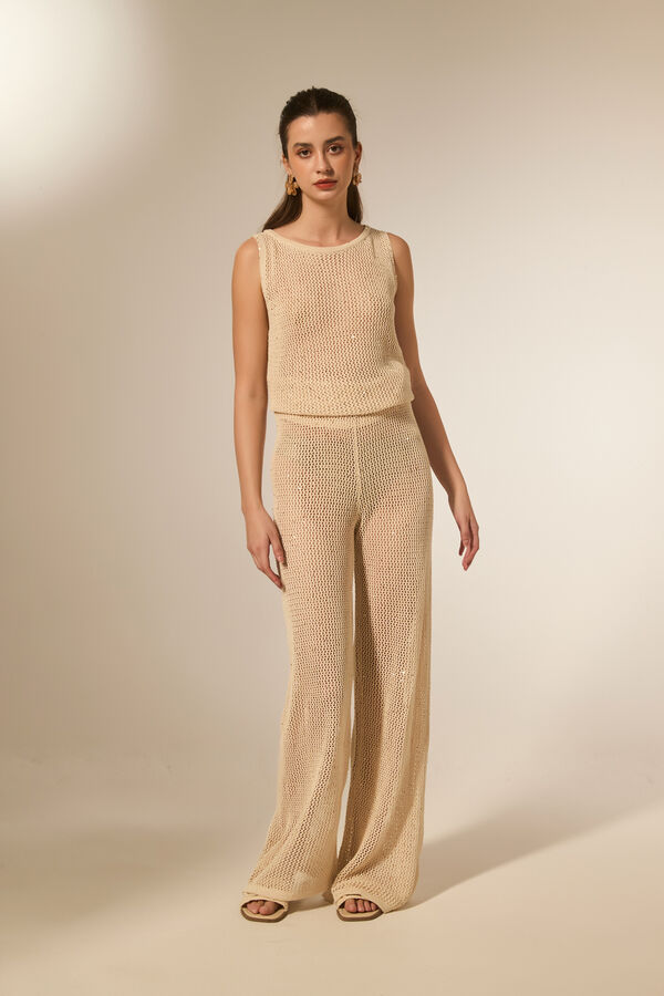 PANTALON TEJUNE DORADO image number null