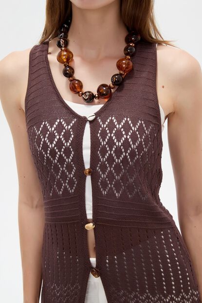CHALECO MORNA 70809 CHOCOLATE image number null