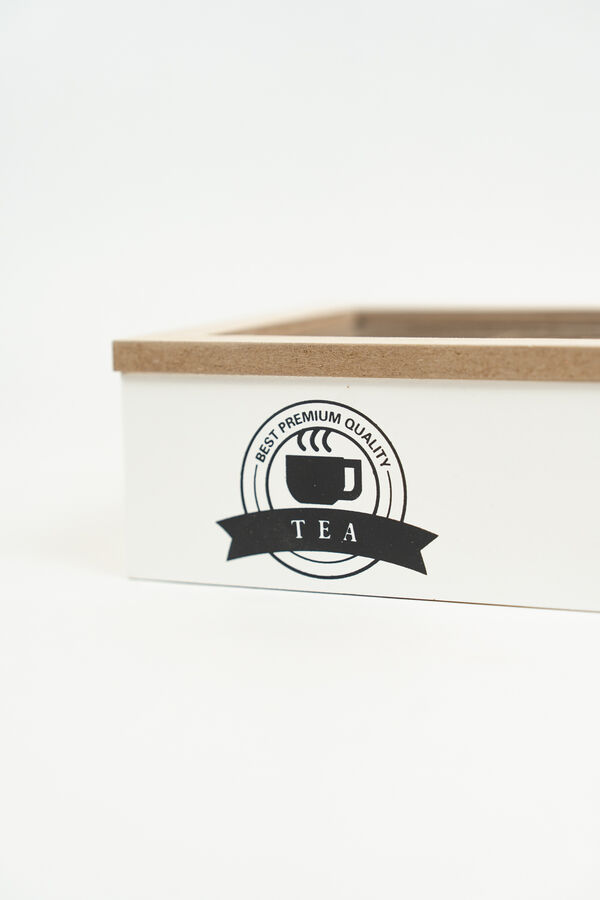 Caja para Té Lyra, 4 separaciones. BLANCO image number null