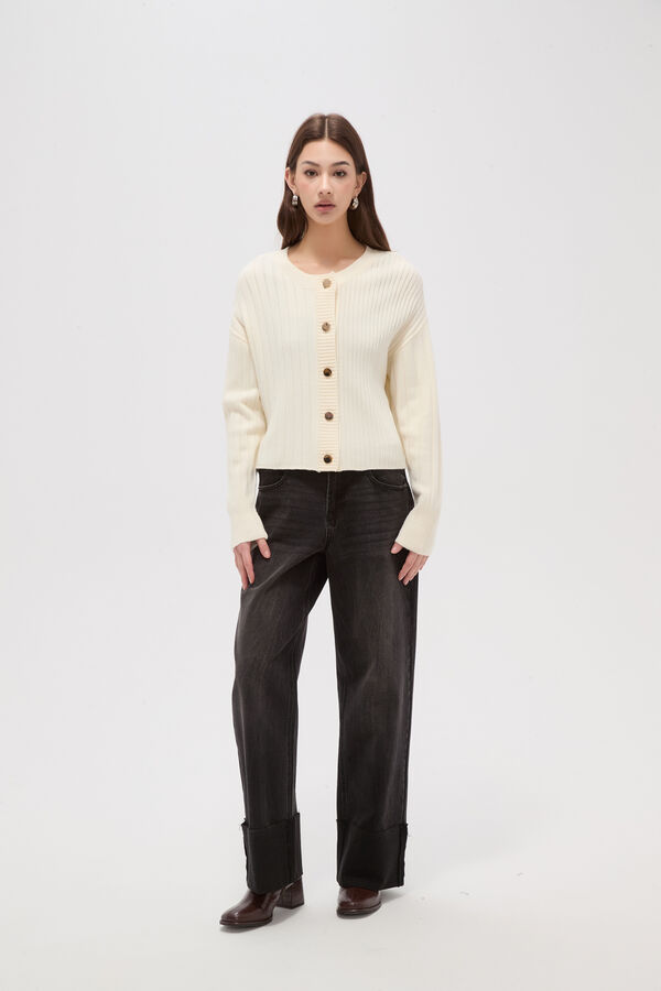 CARDIGAN ELOALIA MARFIL  / OFF WHITE image number null