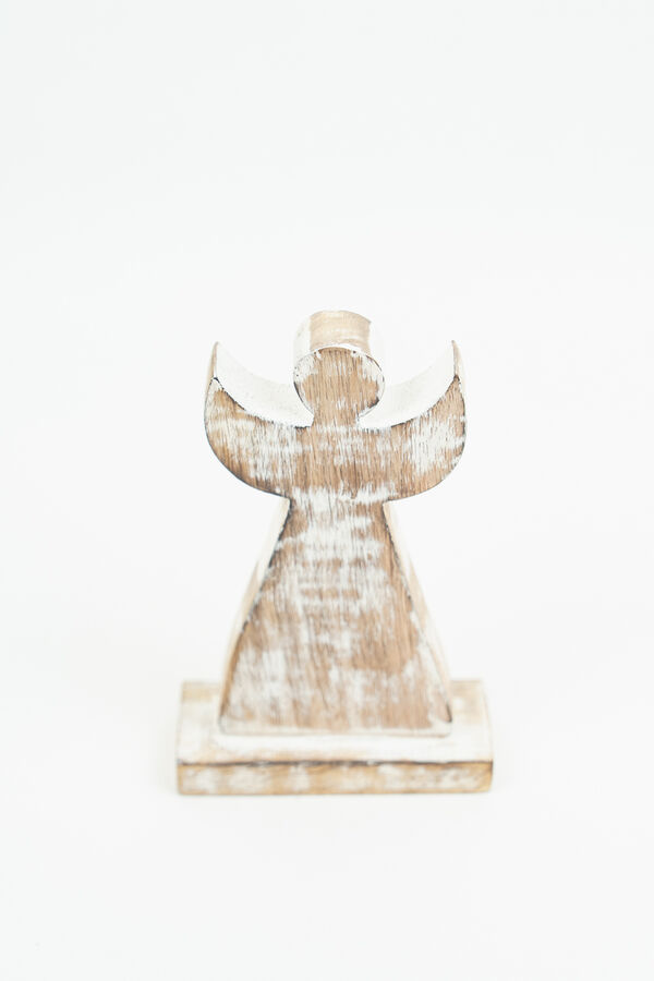 Deco Navidad &Aacute;ngel de Madera con Base COLOR UNICO image number null