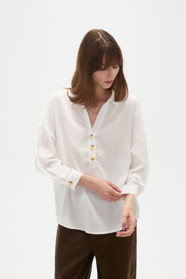 BLUSA KANSAS 70607 MARFIL  / OFF WHITE image number null
