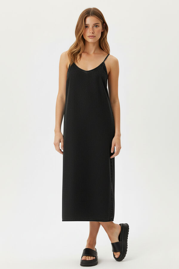 VESTIDO LARYS GRIS OSCURO image number null