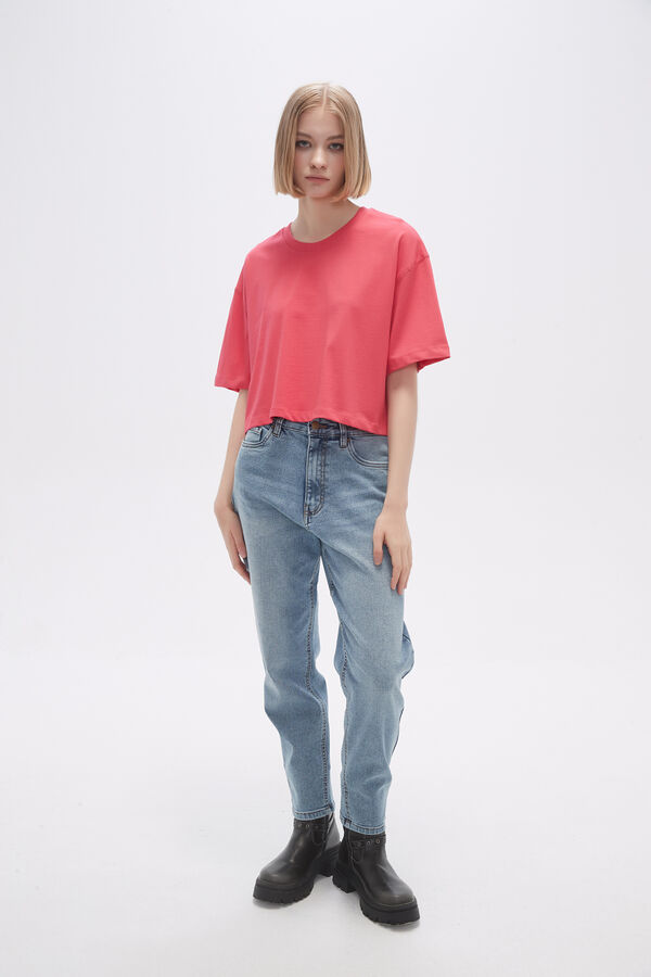 PANTALON JEANIU AZUL GRISACEO image number null