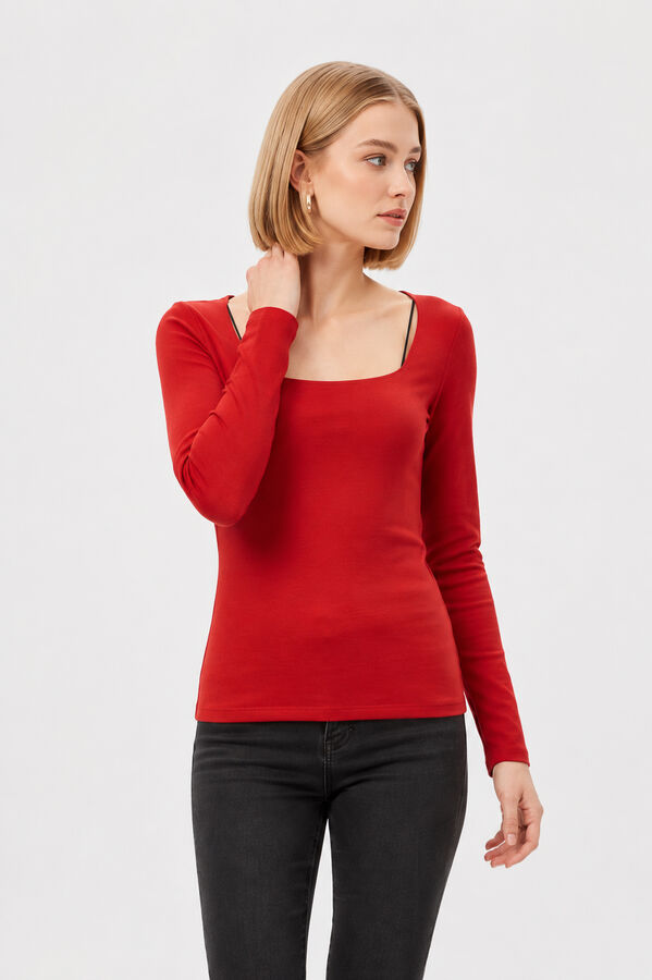 REMERA ELANDA CEREZA image number null