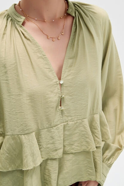 BLUSA KLYROS 70607 VERDE GRISACEO image number null