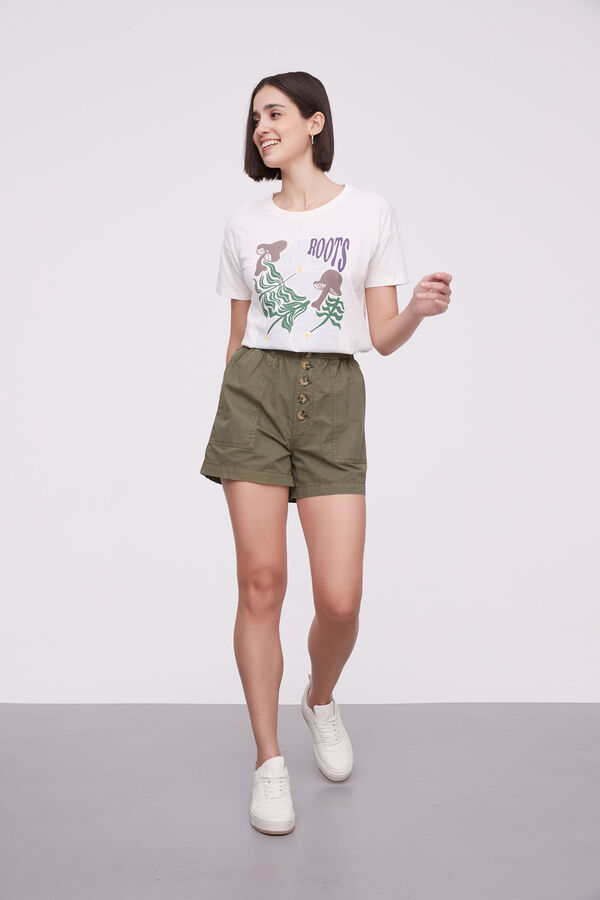 SHORT TULIN VERDE OLIVA OSCURO image number null