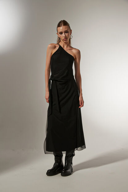VESTIDO MANDINA NEGRO image number null