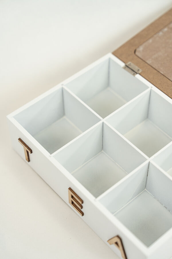 Caja para T&eacute; Leaves, 6 separadores COLOR UNICO image number null