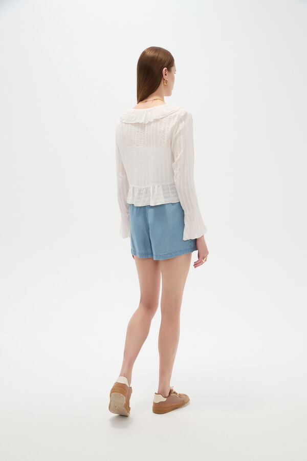 BLUSA VIREX MARFIL  / OFF WHITE image number null