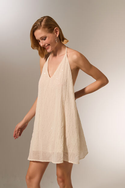 VESTIDO YAIRALI CRUDO / NATURAL image number null