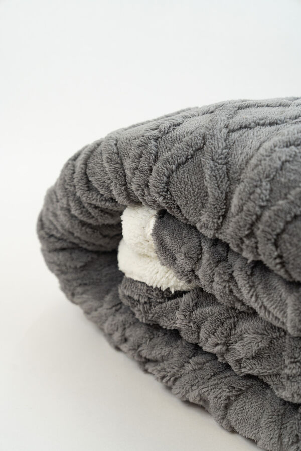 Manta Poli 2 plazas - 420g GRIS image number null