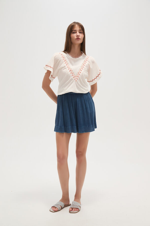 SHORT JOTHI AZUL PIEDRA image number null