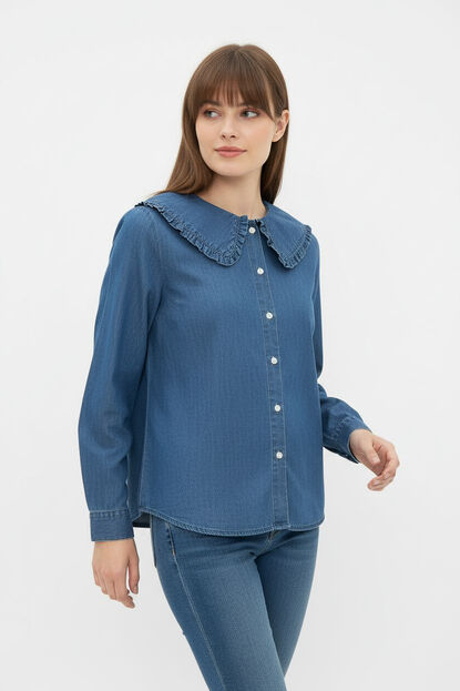 CAMISA HONNA 70607 AZUL MEDIO image number null
