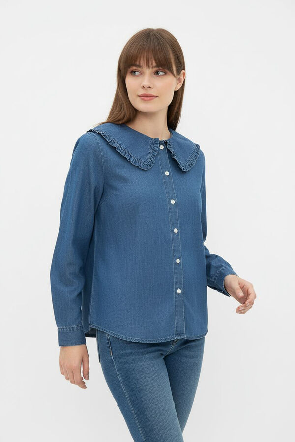 CAMISA HONNA 70607 AZUL MEDIO image number null