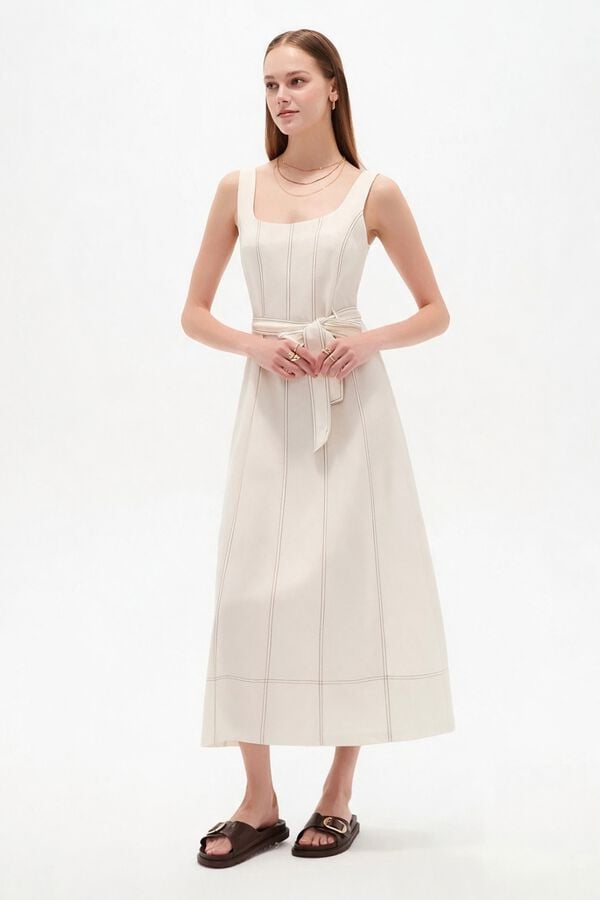 VESTIDO CAROA 70809 MARFIL  / OFF WHITE image number null