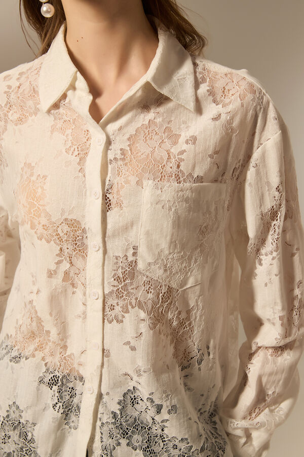 CAMISA VALESSA MARFIL  / OFF WHITE image number null