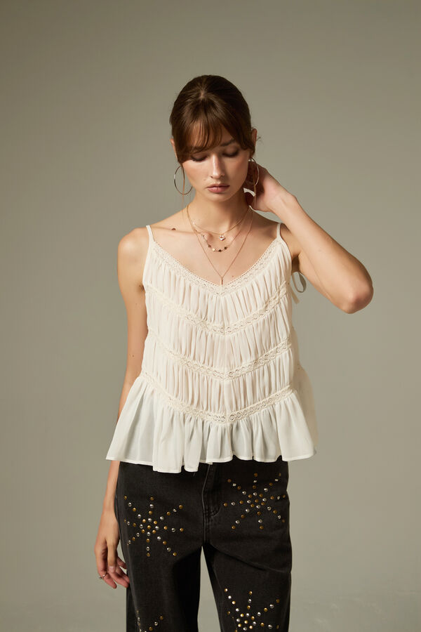 MUSCULOSA JATA MARFIL  / OFF WHITE image number null