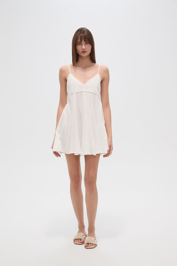 VESTIDO VIBOR MARFIL  / OFF WHITE image number null