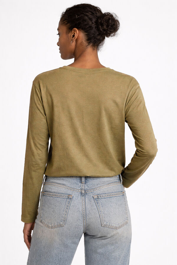 REMERA DUPLA VERDE OLIVA CLARO image number null