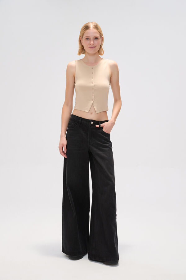 PANTALON POLICORO NEGRO image number null