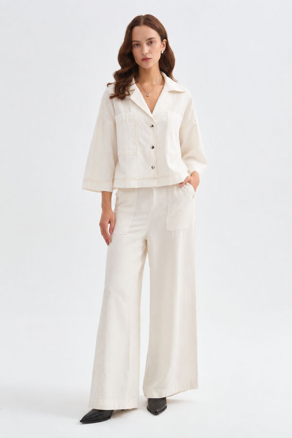 SOBRECAMISA BRELIN 70607 MARFIL  / OFF WHITE image number null