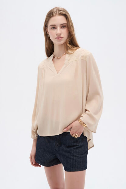 BLUSA BURSAS 70607 BEIGE image number null