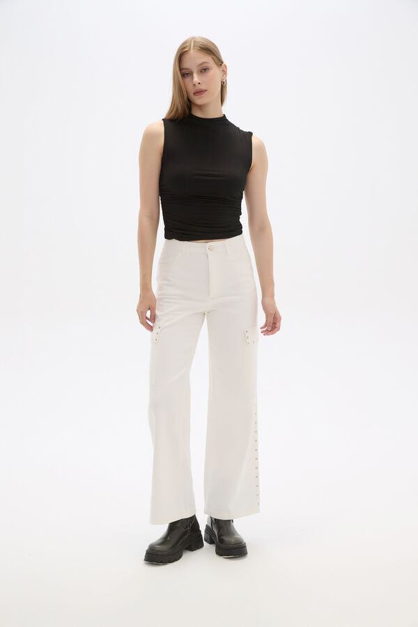 PANTALON BAPOR MARFIL  / OFF WHITE image number null