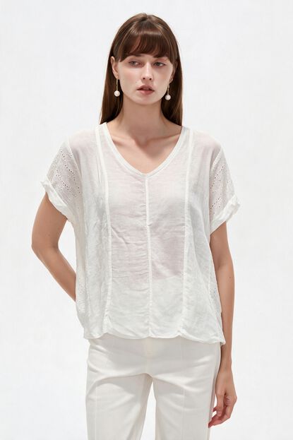 BLUSA YUIO 70809 MARFIL  / OFF WHITE image number null