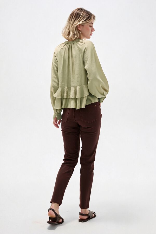 BLUSA KLYROS 70607 VERDE GRISACEO image number null