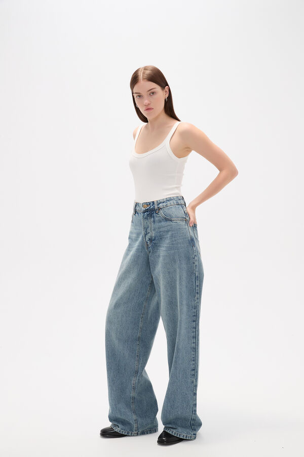 PANTALON OPALAN AZUL GRISACEO image number null