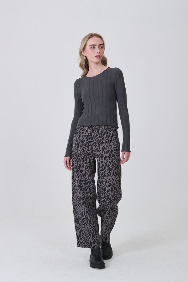 REMERA BALI GRIS MELANGE OSCURO image number null