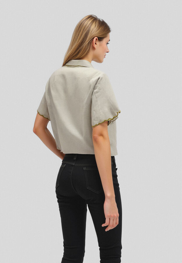 CAMISA MERCEDITA CRUDO / NATURAL image number null