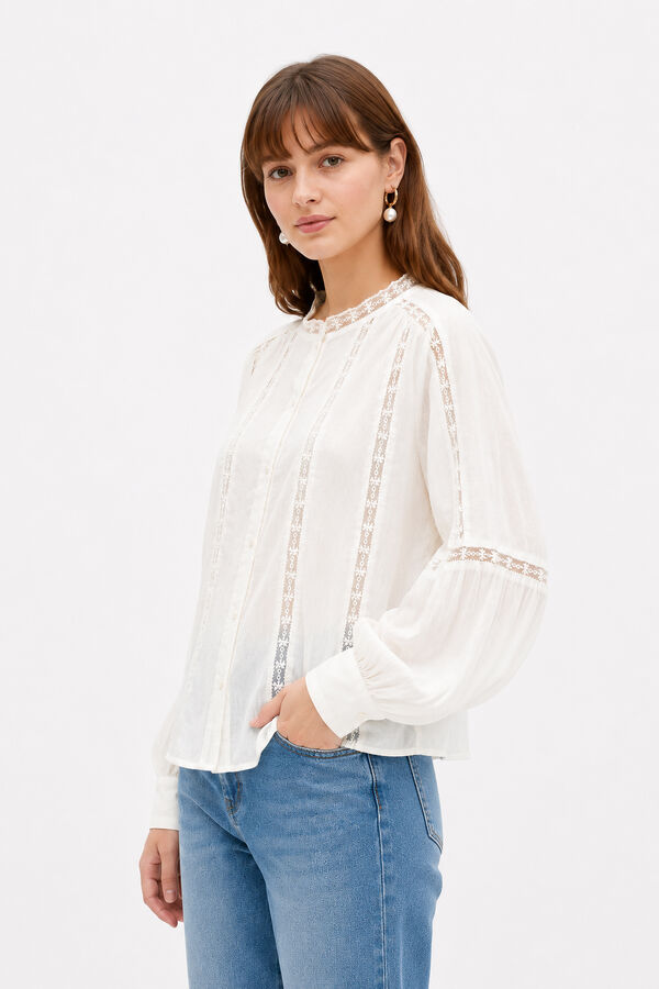 CAMISA SUSIS MARFIL  / OFF WHITE image number null