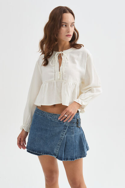 BLUSA TESEO 70607 MARFIL  / OFF WHITE image number null
