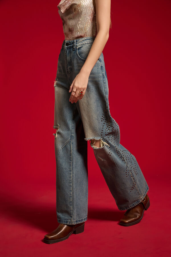 PANTALON AERY 70809 AZUL GRISACEO image number null