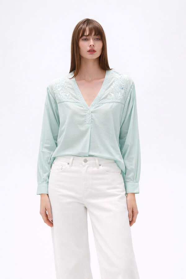 BLUSA TIFONE VERDE AGUA image number null