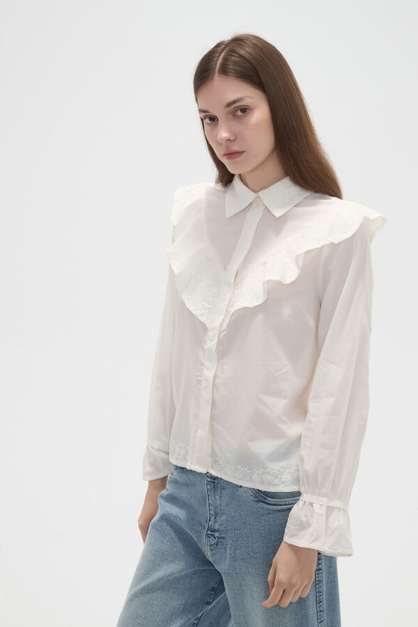 CAMISA HARIET MARFIL  / OFF WHITE image number null