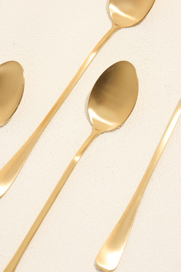 Cuchara Mango largo Olivo Set 4 un. dorado COLOR UNICO image number null