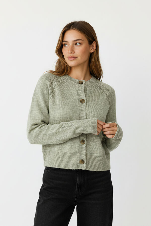 CARDIGAN GALIN VERDE PALIDO image number null