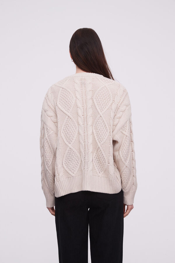 CARDIGAN BARTO CRUDO / NATURAL