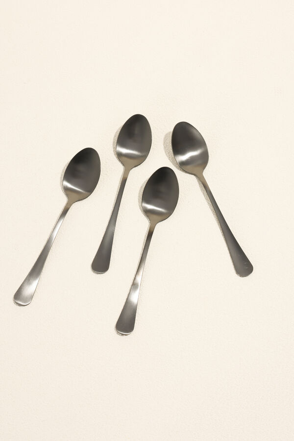 Cuchara de T&eacute; Olivo Set 4 un. negro COLOR UNICO image number null