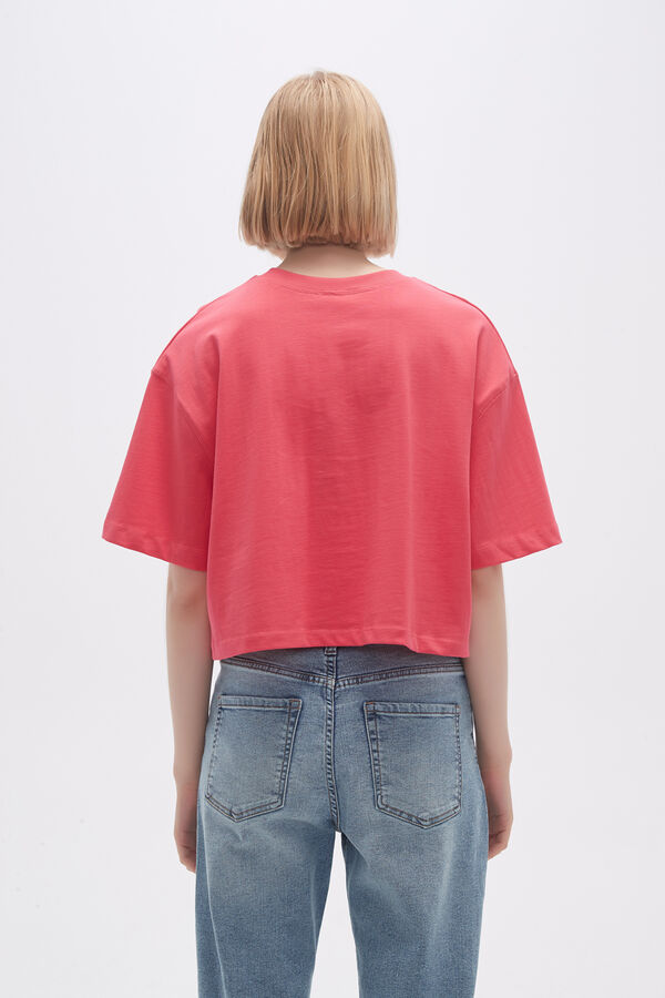 REMERA SOLIS ROJO CORAL image number null